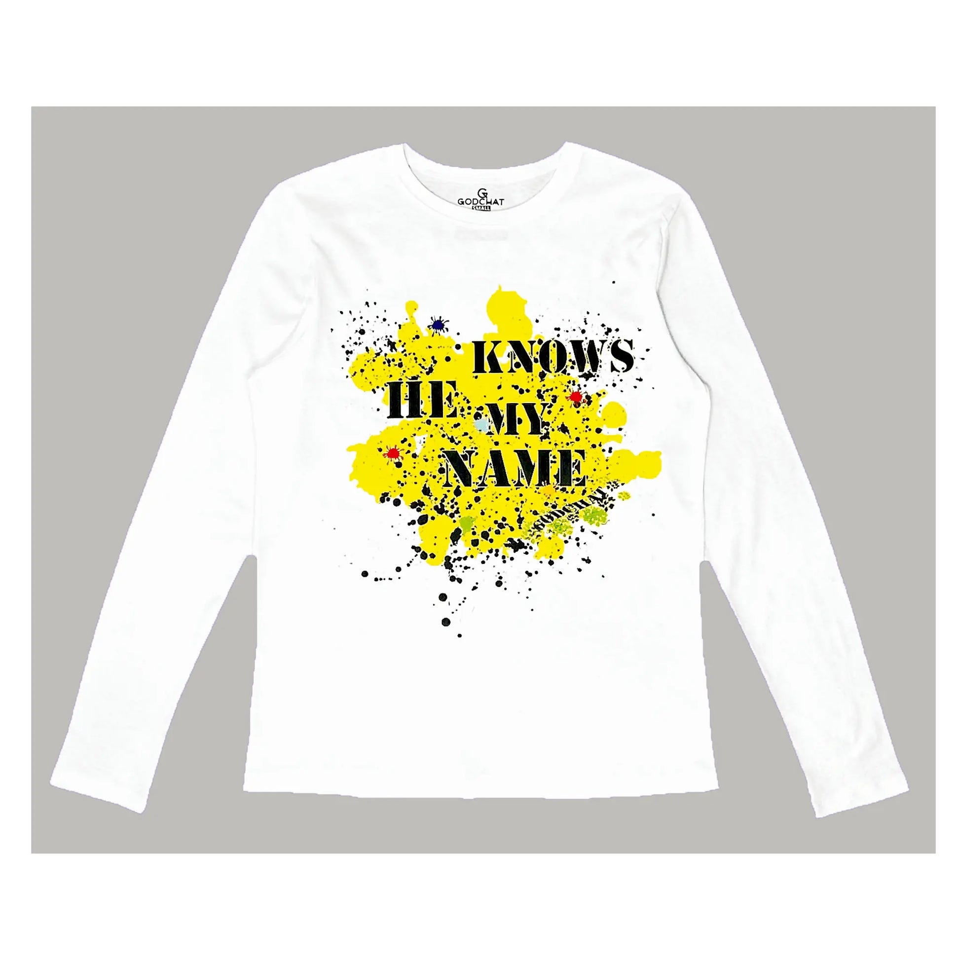 WOMEN'S HE KNOWS MY NAME LONG-SLEEVED GODCHAT